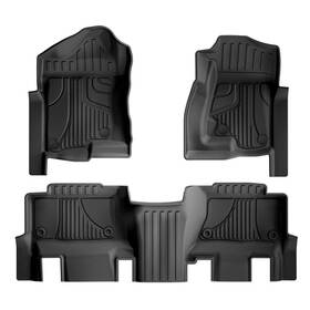 Aomsazto Fm-s1-aom-ch5003a-5m-blk%-aom Floor Mats For 1999-2006 Chevy Silverado And Gmc Sierra Crew Cab - 1st