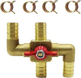 Branded 445038119172 Solid Brass 5/8 Inch Heater Control Valve 4-way Automobile Heating Water Val