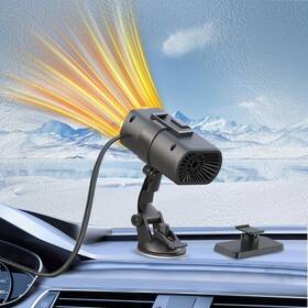 Creacare 762110684678 Car Heater 12v 150w 2-in-1 Defroster And Defogger Fast Graphite Night Shade