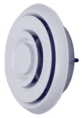 Easy Air Eag6cpu 6 Inch Residential Ceiling Diffuser White Plastic