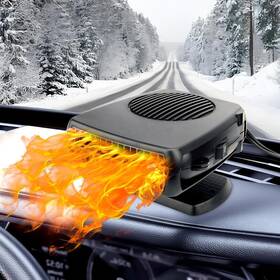 Lilituan Nfj001 Car Heater 200w 12v 2-in-1 Heating And Cooling 360 Rotating Base Black