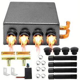 Machgrin 641320358411 Universal Auxiliary Heater 8000 Btu 4 Ports 12 Volt High Output Car El