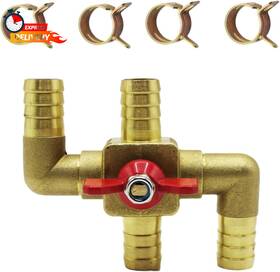 Qewhdjq 445000902924 Solid Brass 5/8 Inch Heater Control Valve 4-way Automobile Heating Water