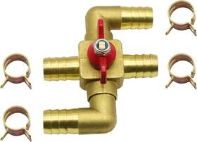 Qewhdjq 445019121187 Solid Brass 3/4 Inch Heater Control Valve 4-way Automobile Heating Water