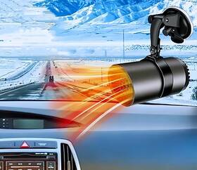 Qingqiyue Heater06948 Portable Car Heater - 2-in-1 Fast Heating And Cooling Windshield Defroster 12