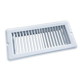 Rheia 00-04-300 White Metal Floor Diffuser 4-8 Inch Adjustable Damper