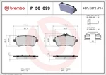 Brembo P50099 Rear Brake Pad Set Fits Mercedes Brabus 35MR A-class C-class. Fixed Price $64.84.
