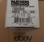 New Partners Liquid Line Filter Drier Inlet Outlet 3/8 Odf PCL-163S # 669516. Fixed Price $28.31.