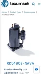 Tecumseh Compressor RK5490E-NA3A Nos. Fixed Price $289.99.