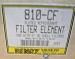 Henry Valve 810-CF Fluted Refrigerant Filter Element Use With 6" Od Shell. Fixed Price $38.50.