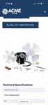 Acme 85 Bohn Evaporator Fan Motor Kit 1/100HP .35 Amp. Fixed Price $34.00.