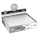 Half Dollar Coin Tubes Round Screw Top 30 Mm Box Of 100 Whitman He Harris Best. Fixed Price $49.46.