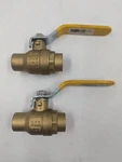 Pair (2) B&k Mueller Nsf 61-8 Ball Valve 107-844 New Old Stock 3/4 Sweat. Fixed Price $19.99.