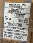 Tecumseh Compressor AEA2415AAB, AE334AR-663-J7, Low Temp, R12. Fixed Price $575.00.