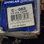 Sporlan Filter Drier C-083 400472 3/8" Sae Flare Hvac In Connection. Fixed Price $20.00.
