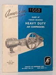 American Air Class Af Straight Line, Horizontal, Water Cooled Compressor Manuals. Fixed Price $99.99.