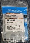New Qty 5 Streamline Mueller Acr Copper Press Fittings 3/8 Od Coupling RP10143. Fixed Price $42.00.