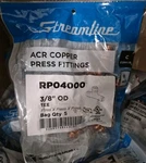 New Bag Of 5 Mueller Streamline RP04000 3/8" Od Acr Copper Press Tee Fittings. Fixed Price $25.00.
