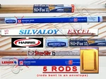 15% Silver Brazing Rods Sil-fos, Worthington, Harris Stay-silv, Lenox .... Fixed Price $69.99.
