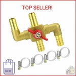 Qwork Solid Brass 5/8" 4-WAY Heater Control Valve With Switch, 16MM Hose Barb Au. Fixed Price $32.72.