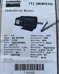 Nos Dayton Industrial Electric Motor M/n: 3KW28G Hp: 1.5 Rpm: 1735 60 Hz. Fixed Price $350.00.