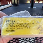 Brasscraft Angle Valve Chrome 1/2" Cpvc Inlet 3/8" Od Outlet PR19X New. Fixed Price $10.99.