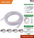 10FT 3/4" Id X 1" Od Steel Wire Suction Hose Pvc Reinforced Tubing High Press.... Fixed Price $36.27.