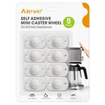 Self Adhesive Caster Wheels, 8 Pack Rollers For Kitchen Appliances, Sm. Fixed Price $9.51.