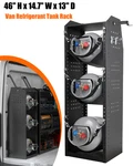 Steel Refrigerant Freon Tank Rack Cargo Van Shelving Storage 46" 14.7" 13". Fixed Price $199.00.