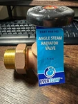 Everflow 1-1/4" Angle Steam Radiator Valve 48142. Fixed Price $33.99.