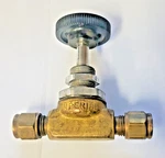 Imperial Mini Valve 304-DP 1/4" Brass Dial High Pressure Tube. Fixed Price $39.00.