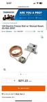 Siemens 134-1511 Low Temperature Cutout Control Range 35 45 Deg. Fixed Price $200.00.