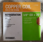 *20FOOT* 3/8" Refrigeration Copper Coil 20FT Everbilt SKU119-881. Fixed Price $56.99.