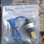 Beacon SFC210275 Fan Cycling Pressure Control 210/275 Psi 24/120/240VAC Brass. Fixed Price $15.99.