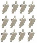 12 Zinc Shelf Support, Pilaster Clip Square Slot Beverage 403-077A Vic 5002250. Fixed Price $12.99.