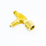 Yellow Jacket 3/8 Vacuum Pump Adapter 1/4 Flare 1/2 Am Fittings - 30619. Fixed Price $76.30.