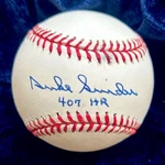 Duke Snider "407 Hr" Signed Official National League Baseball. Psa. Fixed Price $250.00.