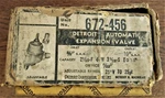 Detroit Lubricator Automatic Expansion Valve Unit 672-456 Inlet 3/8 Outlet 1/2. Fixed Price $28.50.