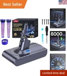 8000MAH V8 Battery Replacement With Filters And Tools For Superior Cleaning. Fixed Price $65.54.