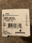 Solenoid Coil, Emerson, Amg, 120 Volts, Part# 057331. Fixed Price $32.50.