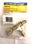 Vacuum Pump Adapter, For R12-1/4" Male Flare & R134A1/2" Acme, Part# 36019. Fixed Price $106.95.