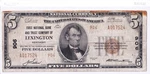$5 1929 T2 National Lexington Kentucky Evenly Circulated!. Fixed Price $99.95.