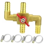 Solid Brass 5/8" 4-WAY Heater Control Valve With Switch, 16MM Hose Barb. Fixed Price $36.41.