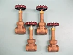 New Lot (4) Crane 3/4" Fnpt Cat 422 Bronze Long Stem Gate Valve 400 Cwp F7. Fixed Price $130.00.